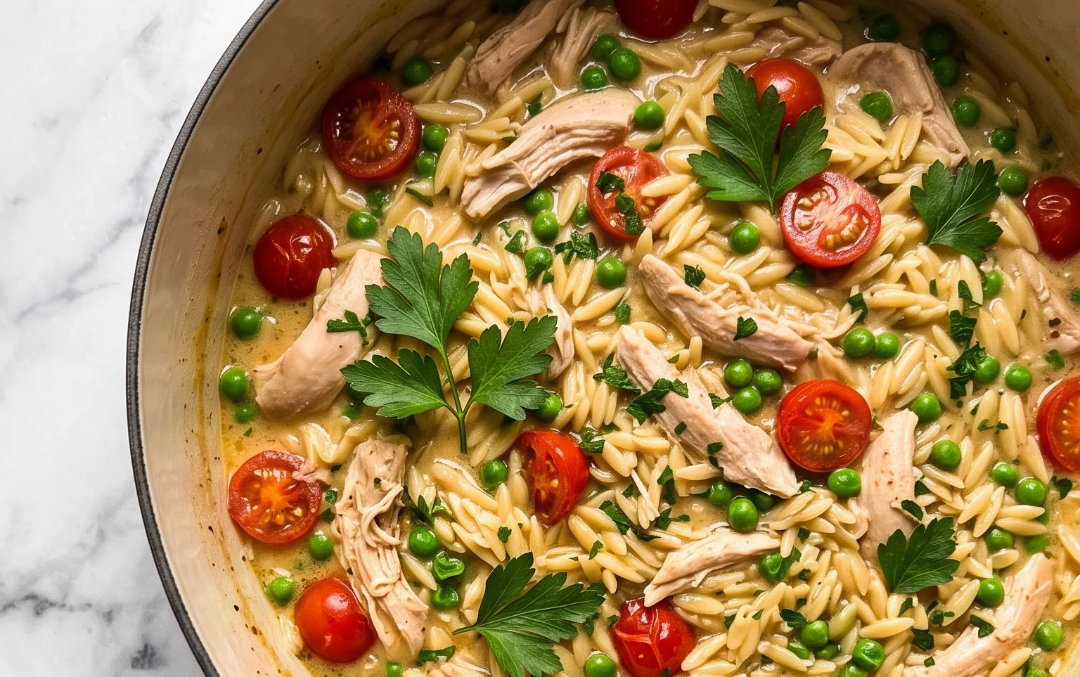 Easy One Pot Chicken Orzo Recipe