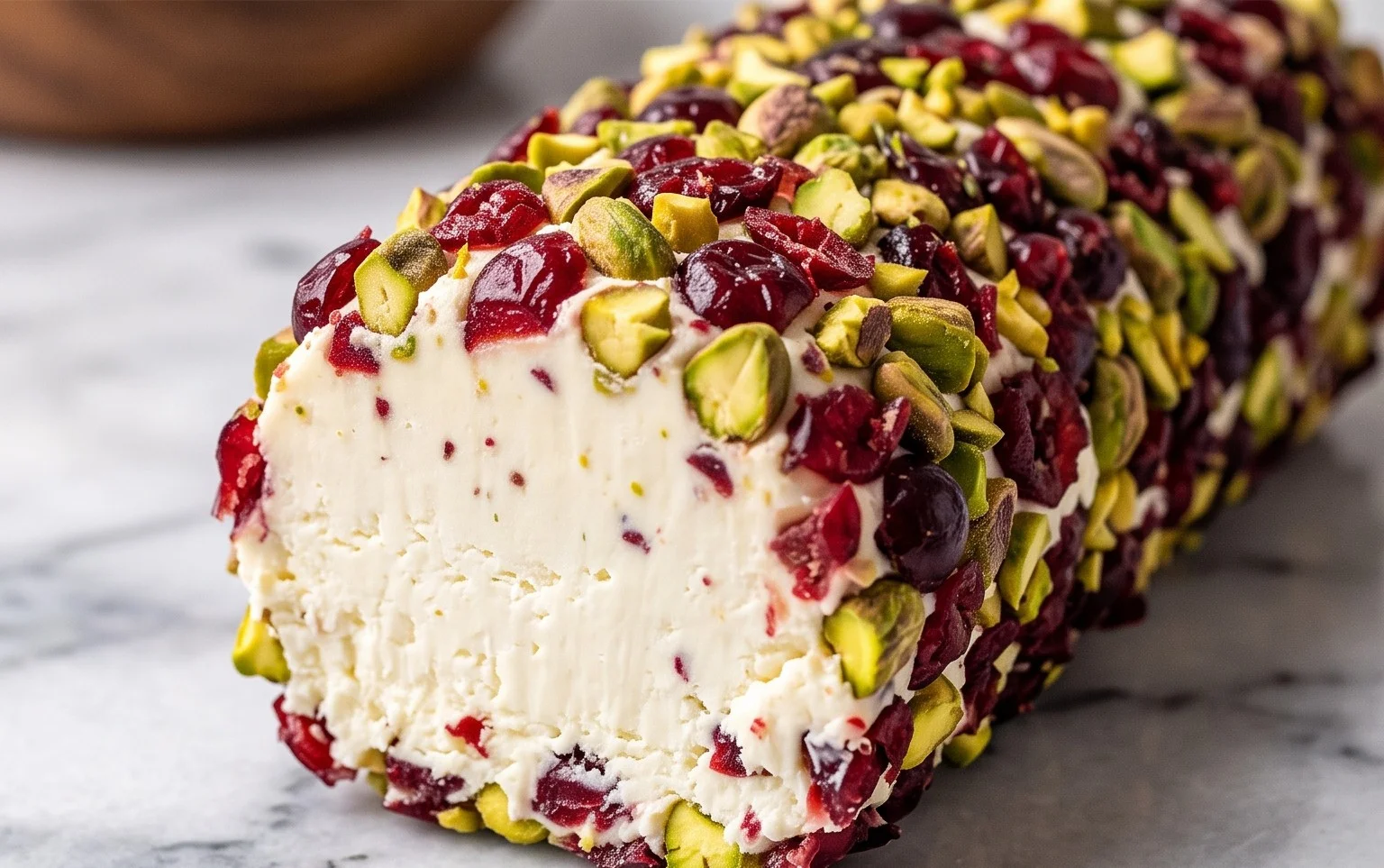 Easy Cranberry Pistachio Cheese Log Recipe